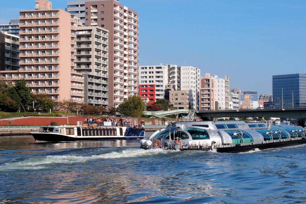  隅田川・穿过几座桥