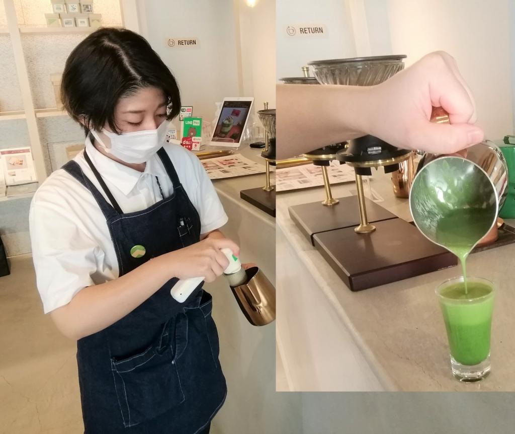 MATCHA击球
(浓缩咖啡风格)
220日元幸福与治愈的MATCHA
　　～ ATELIER MATCHA ～