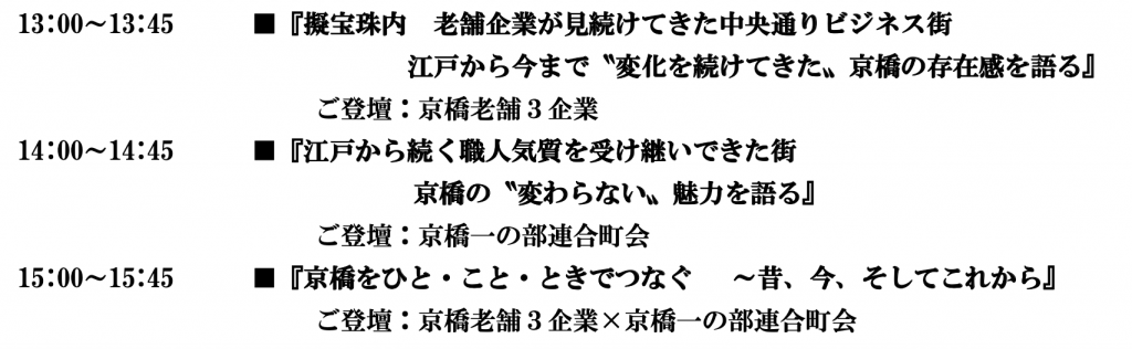 ■连接当地企业、町会相互谈论的“京桥的过去、现在、未来”街道资产【京桥人、事、时(刻)连接2022・春】By中央以法84.0