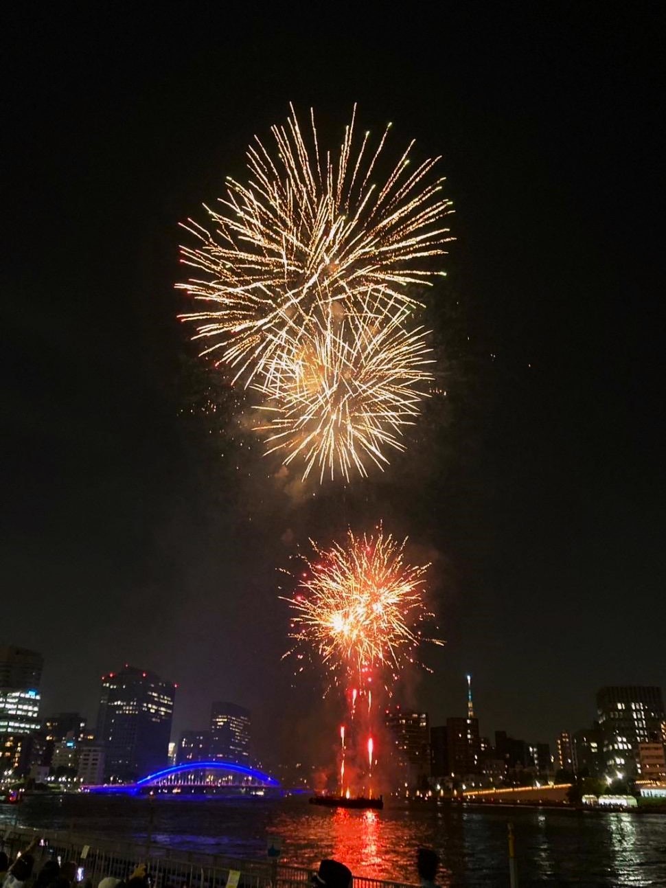  在隅田川以烟花大会～永代桥、天空树为包～