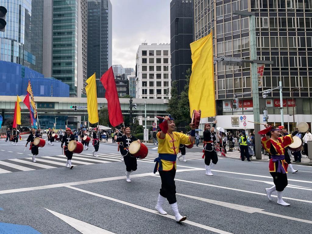 琉球国祭太鼓东京支部(冲绳县)第51届日本桥京桥祭～各国往来游行与各国往来市～