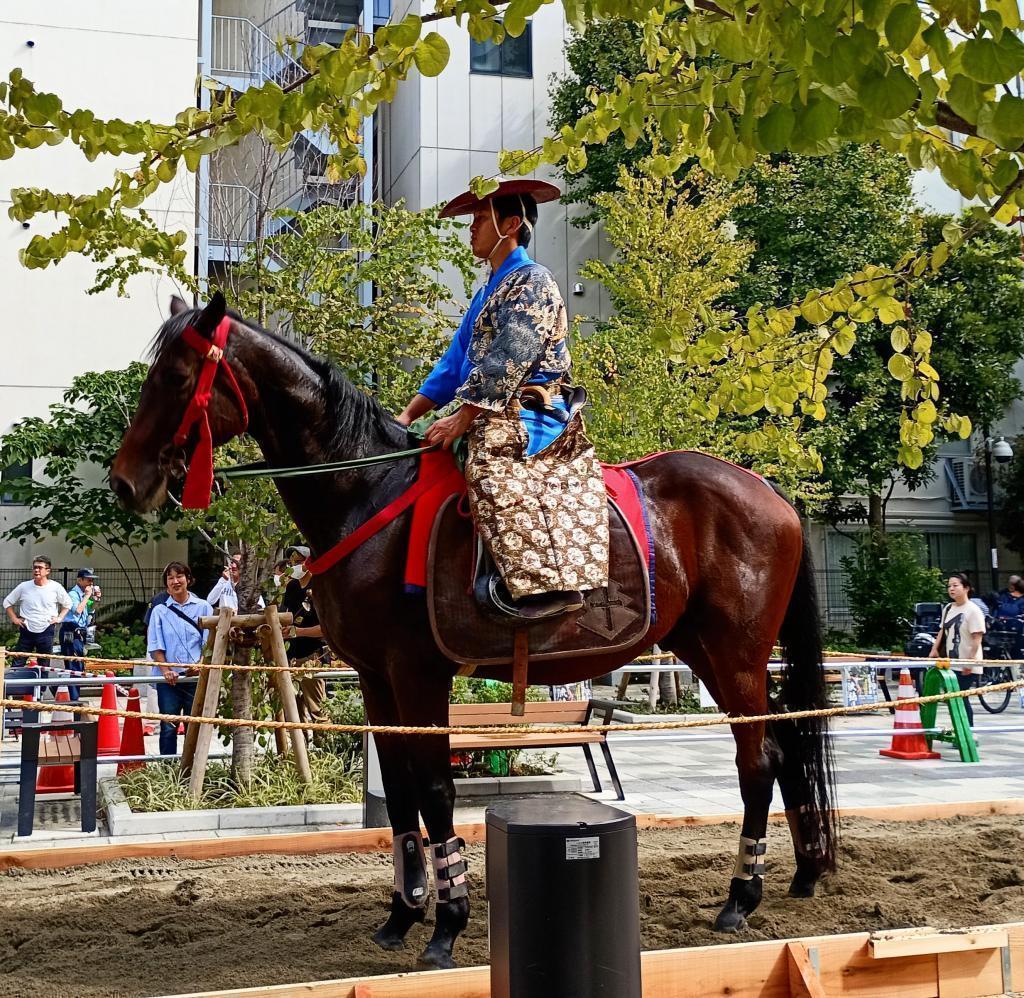 江户时代流镝马的装束OH!江户东京祭“在中央区能看到流镝马!?”这是幸运的第一次体验!堀留儿童公园於