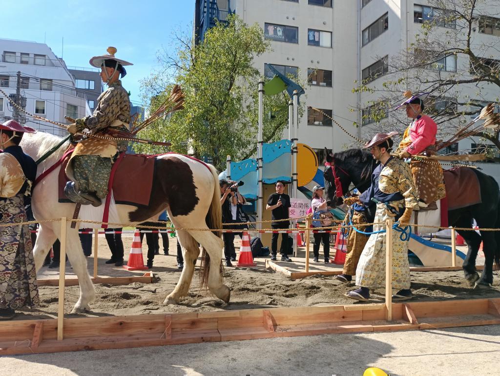  OH！江户东京祭“在中央区能看到流镝马!?”这是幸运的第一次体验!堀留儿童公园於